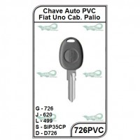 CHAVE AUTO PVC FIAT UNO CAB.PALIO 726PVC (5U)